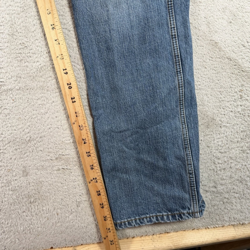 Wrangler Retro Jeans Mens 30x32 Blue Slim Straight Denim Cowboy Western Rodeo - Picture 4 of 8